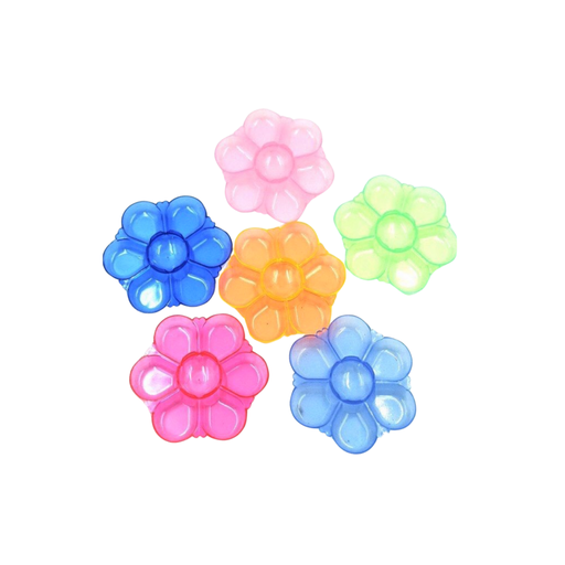 [CE-023] จานสีดอกไม้ 7 หลุม ใสคละสี