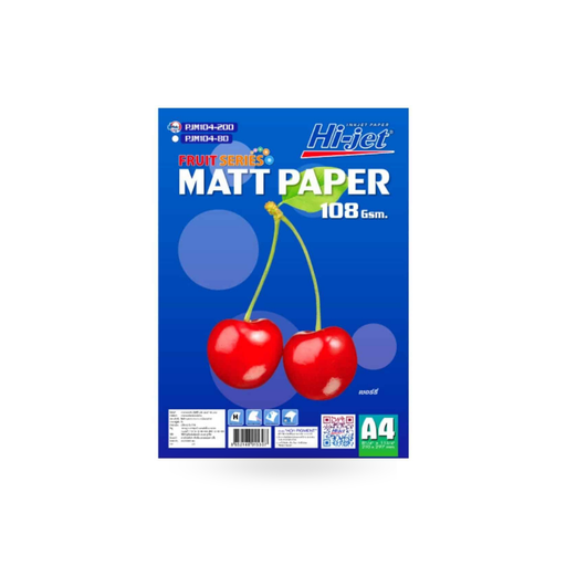 [PW-176] PJ104-200 MATT PAPER 100 GSM. (เชอรี่)    A4/200