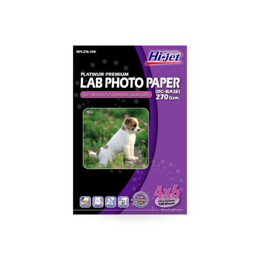 [PW-326] NPL276-100 กระดาษโฟโต้อิงค์เจ็ทขนาด 4X6 270g