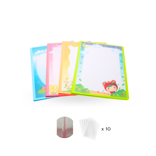 [SY-359] แฟ้มเคลียร์สอดปกหน้า A4/10ไส้ No.CA-510 ปกทึบ,ใส/สีหวาน