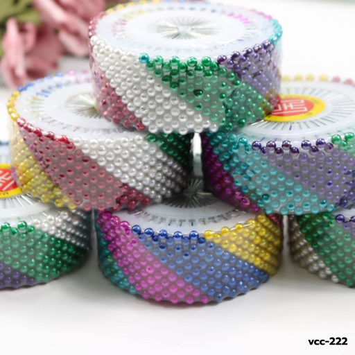 [VC-222] เข็มหมุด แผง 40 ตัว คละสี (1x36แผง)