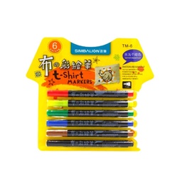 [ET-674] ปากกาเขียนผ้า No.TM-6 LION ( 6 สี 6 ด้าม : ชุด )