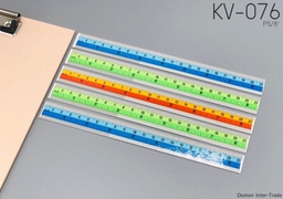 [KV-076] ไม้บรรทัดพลาสติก 8" (2 TONE)