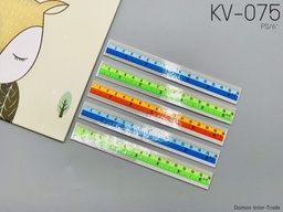 [KV-075] ไม้บรรทัดพลาสติก 6" (2 TONE)