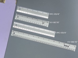 [KV-087] ไม้บรรทัดอลูมิเนียม 6" ร่อง (กล่อง 24 อัน)
