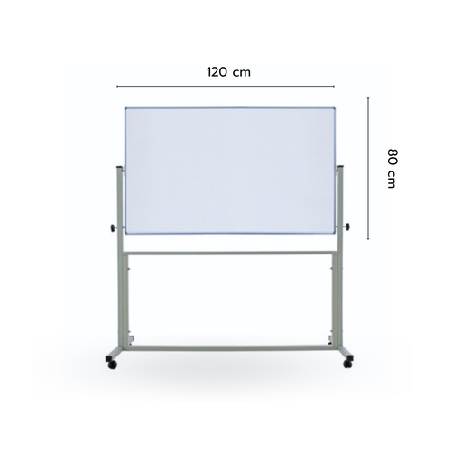 [KW-016] ไวท์บอร์ดมีขาตั้งมีล้อเลื่อน ชนิดสองหน้า ธรรมดา80 x 120