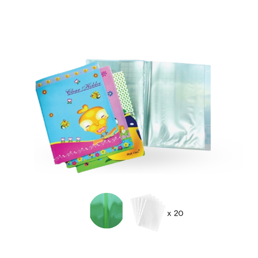 [SG-111] แฟ้มเคลียร์ 20 ไส้ A4 ปกทึบ มีลาย