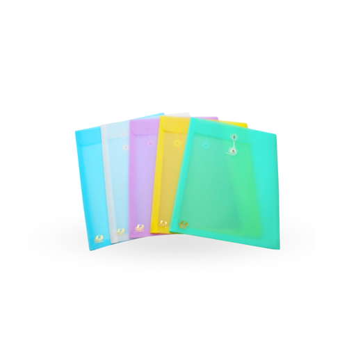 [NI-024] ซองเชือกขยายข้างพลาสติก A4 เนื้อทราย