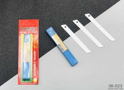 [OK-025] ใบมีดกล่องพลาสติก เล็ก DA-100 สีฟ้า ( 1x10 ใบ )
