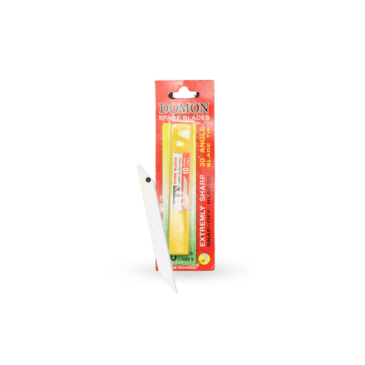 [OK-026] ใบมีดกล่องพลาสติก เฉียงเล็ก BA-130 สีเหลือง ( 1x10 ใบ )